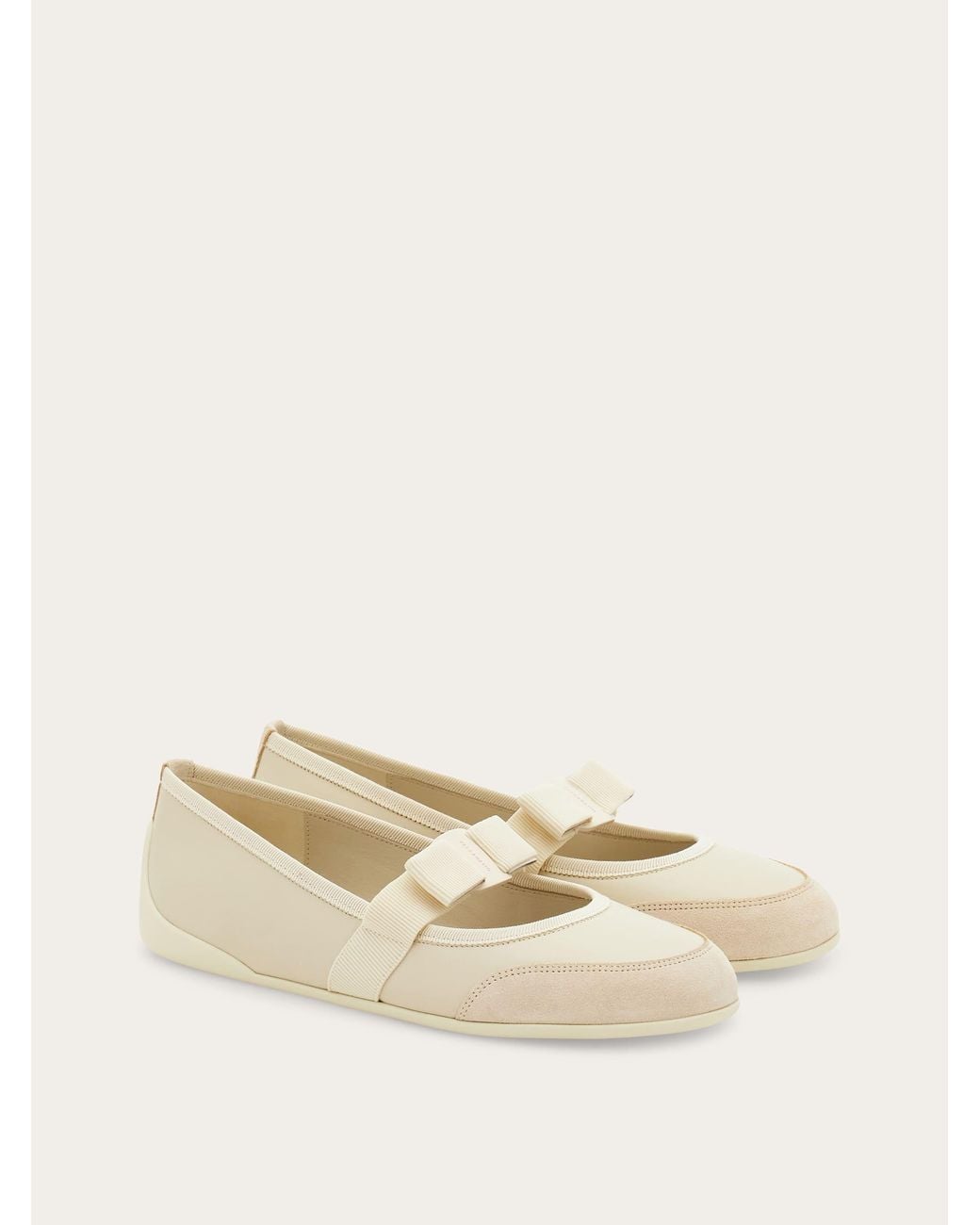 Ferragamo Natural Sporty Ballet Flat