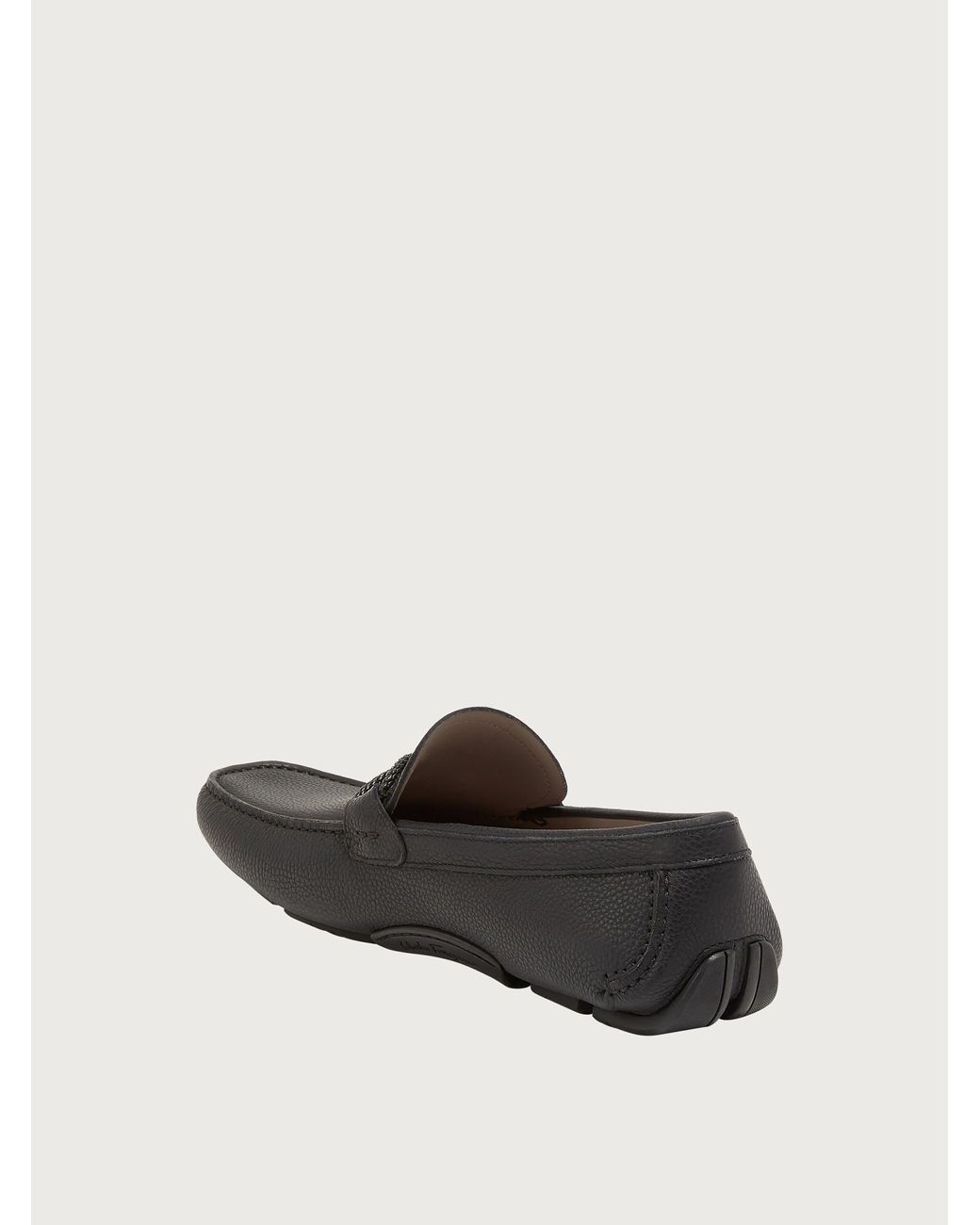 Ferragamo Herren Driver Mokassin Mit Gancini-Element Größe in Black für Herren
