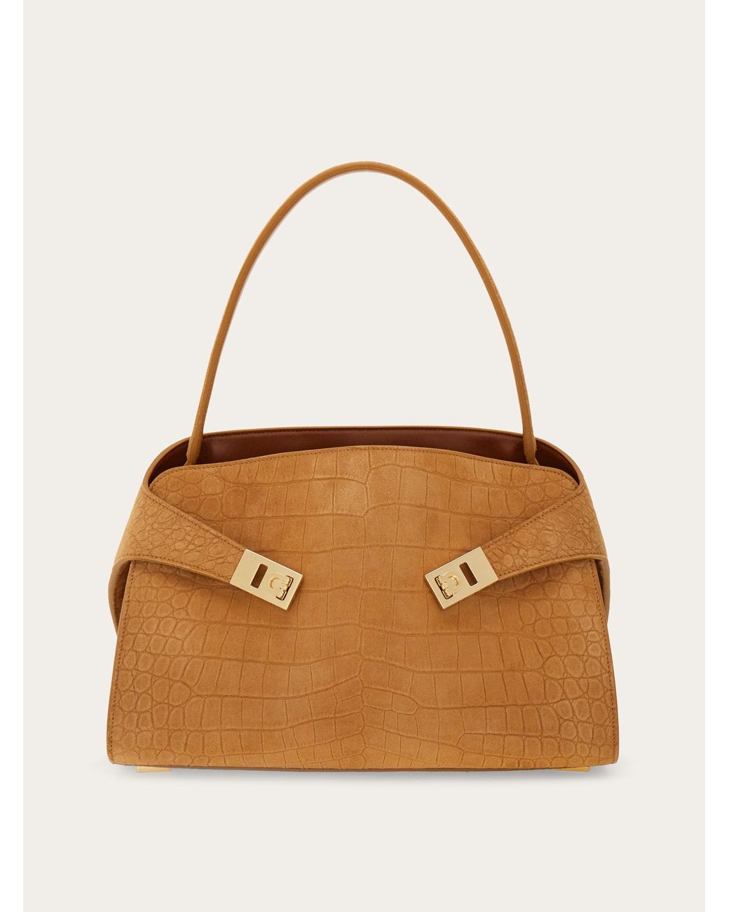 Ferragamo Natural Hug Soft Shoulder Bag (M)