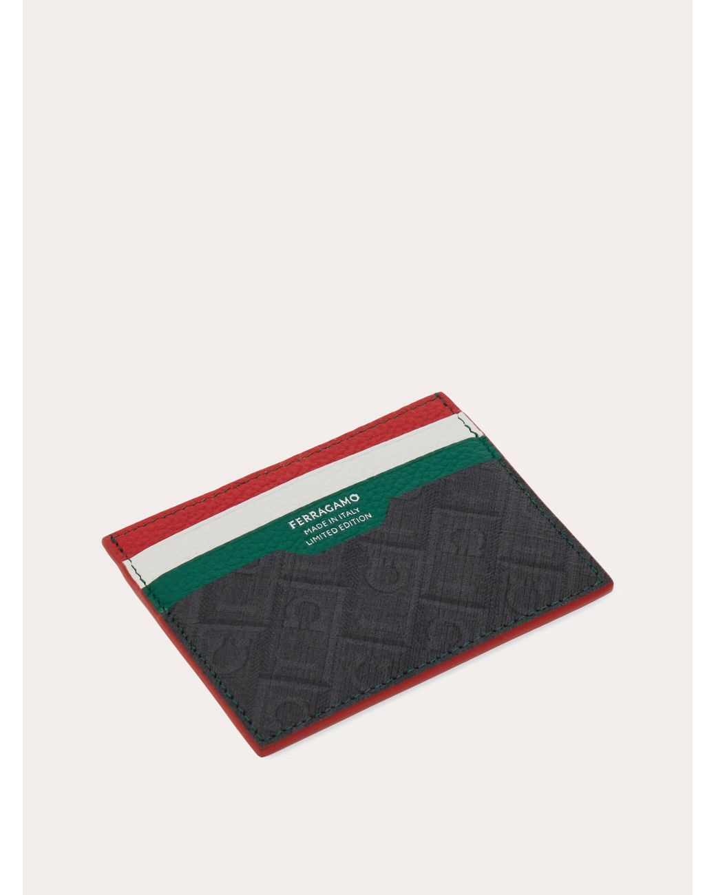 Ferragamo Multicolor Monogram Credit Card Holder for men