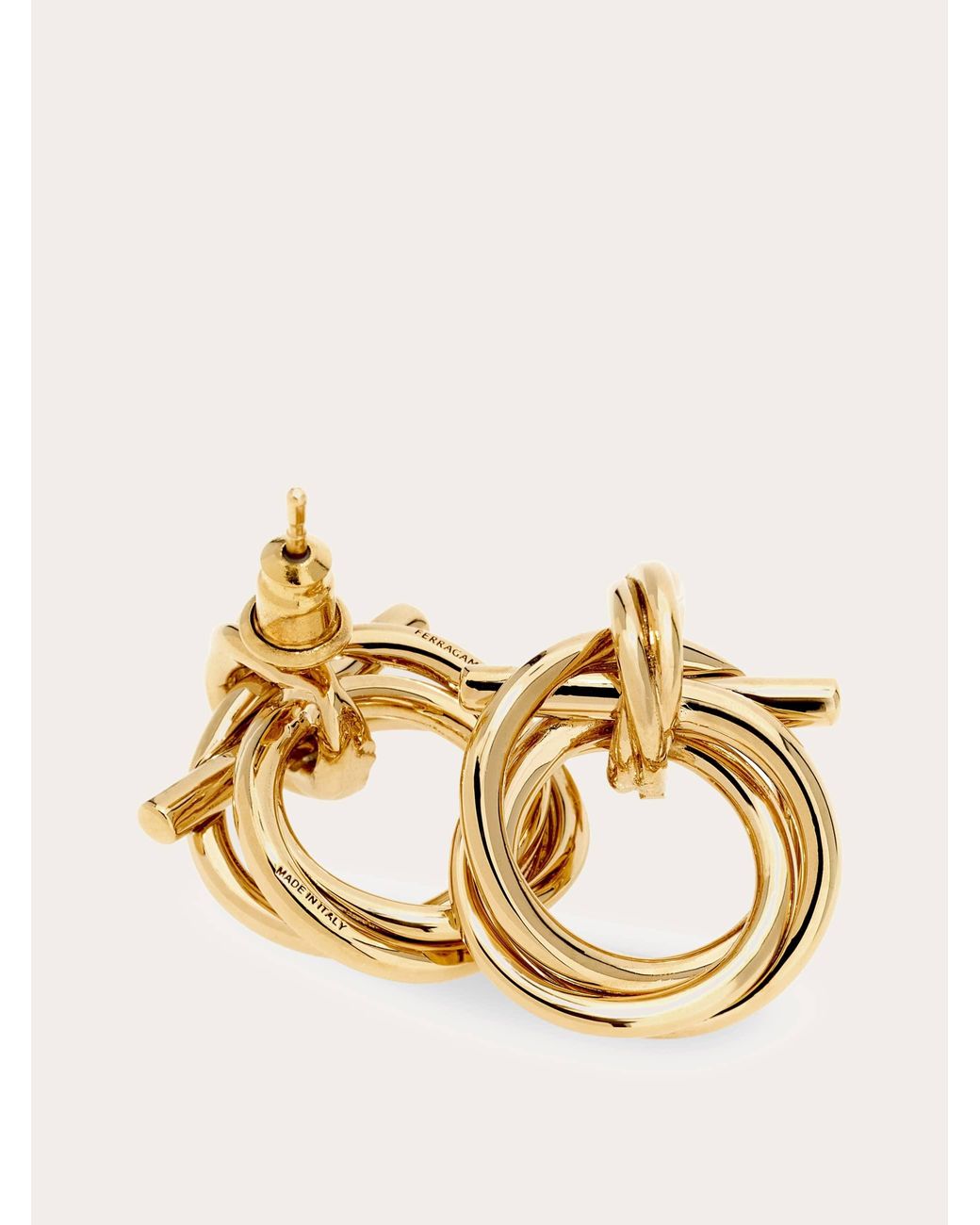 Ferragamo Metallic Gancini Earrings
