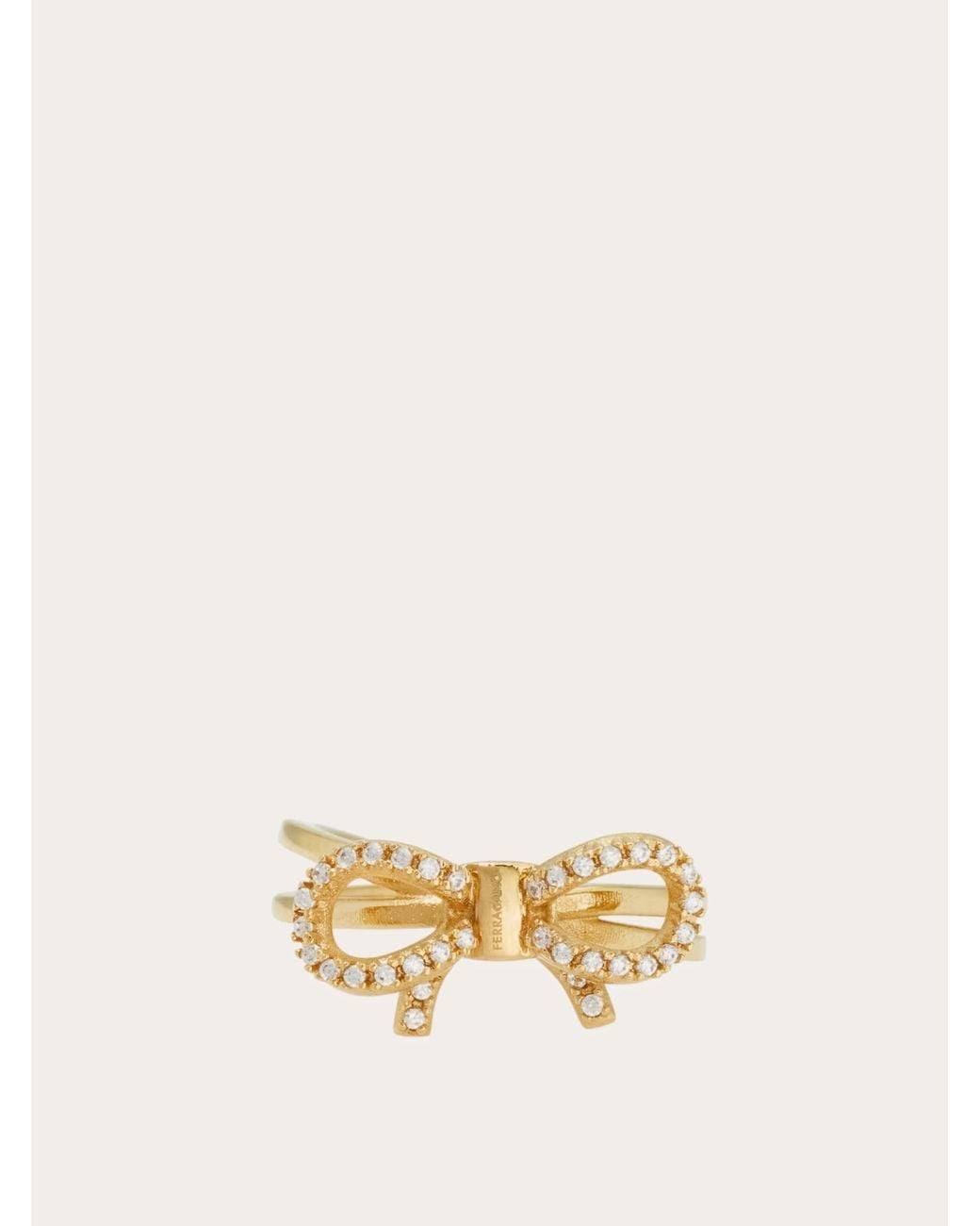 Ferragamo Natural Vara Bow Ring (54Mm)