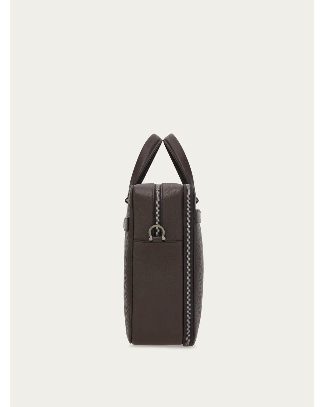 Ferragamo Black Monogram Briefcase for men
