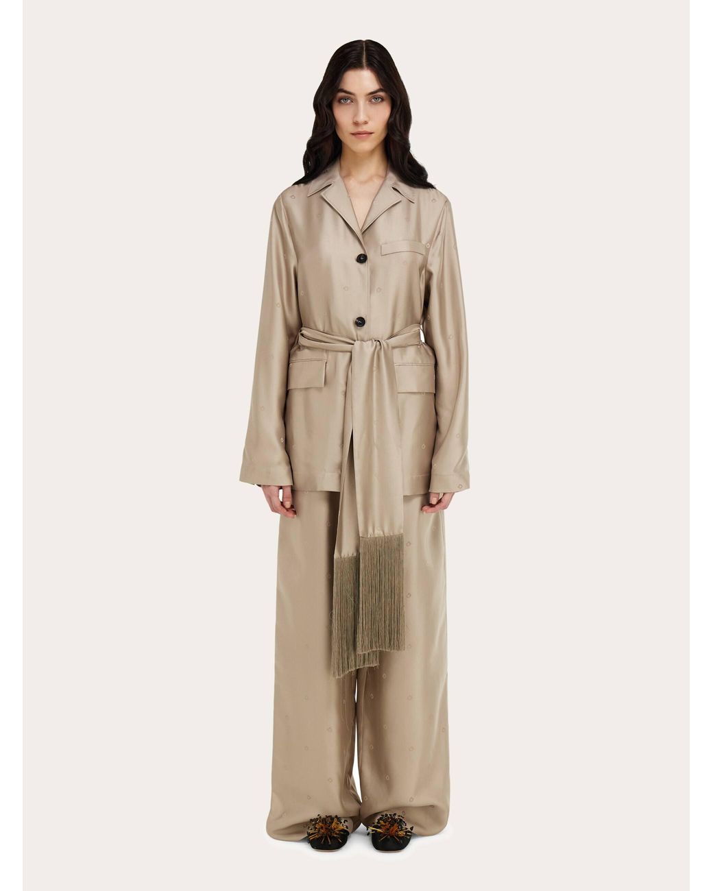 Ferragamo Natural Silk Over Shirt