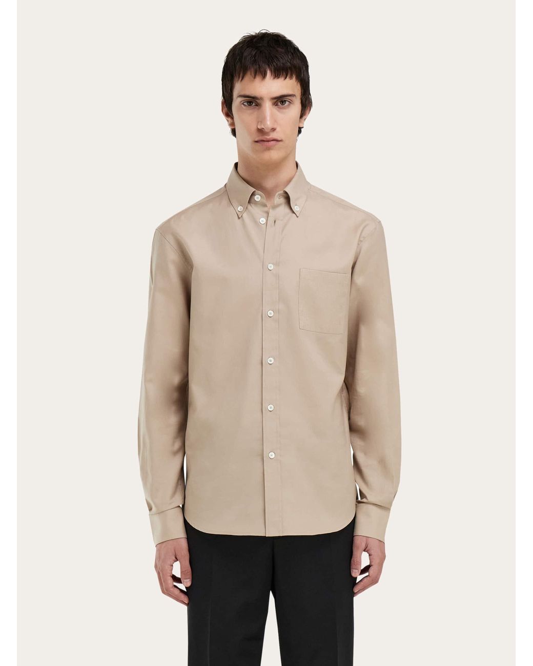 Ferragamo Natural Monogram Shirt for men