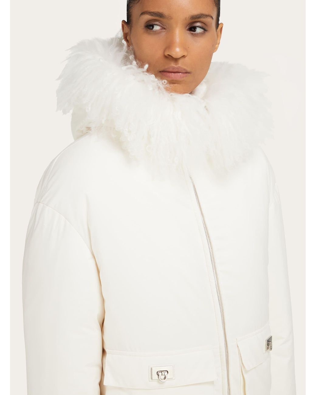 Ferragamo Natural Padded Bomber