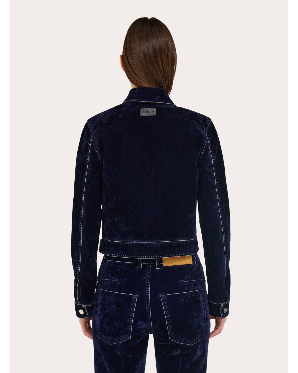 Ferragamo Blue Boxy Jacket