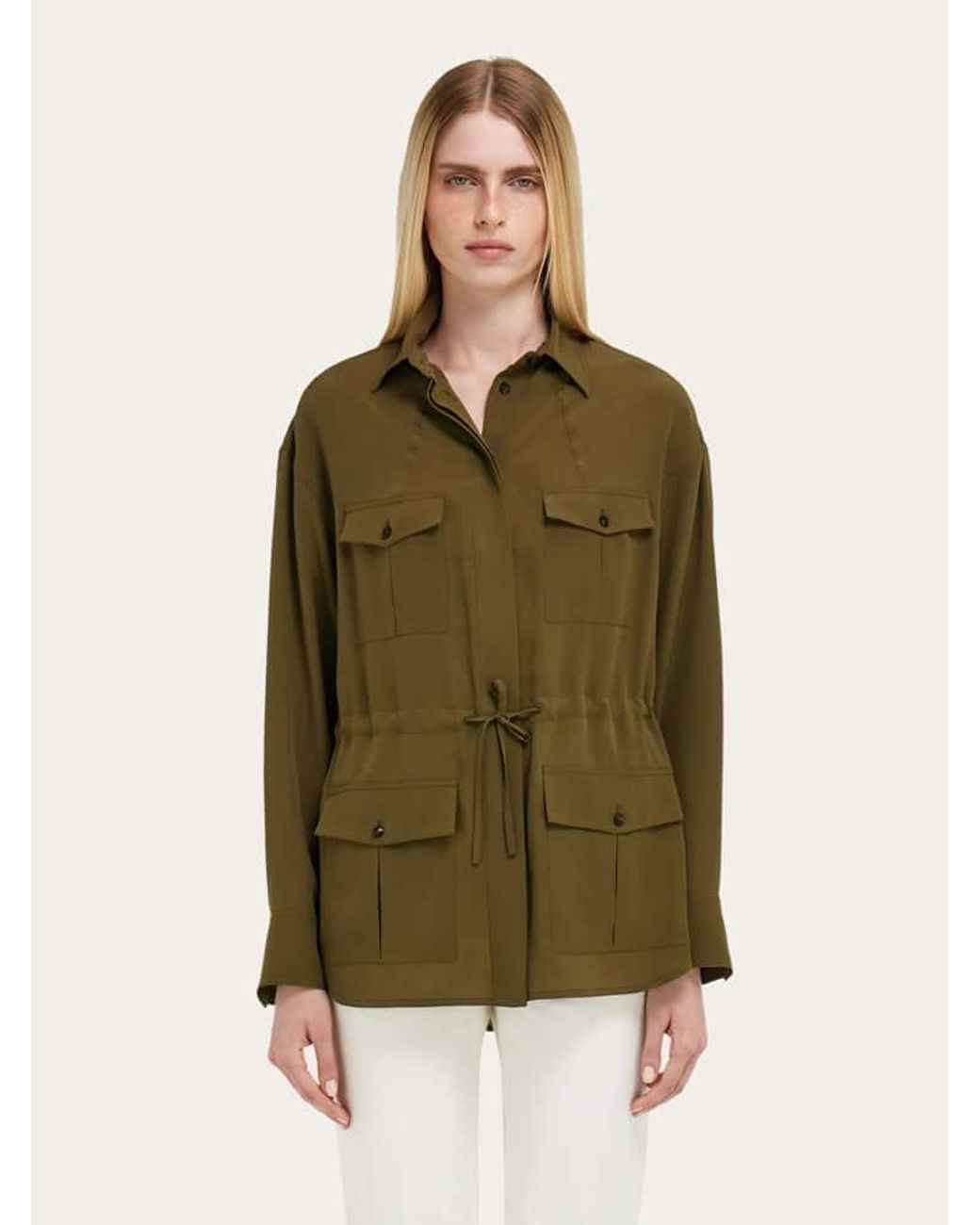 Ferragamo Green Safari Over Shirt