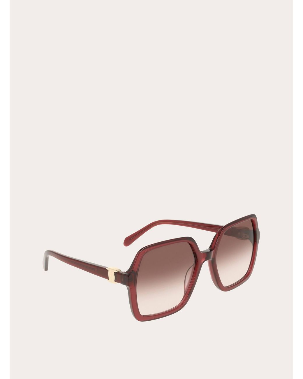 Ferragamo Pink Square Frame Sunglasses