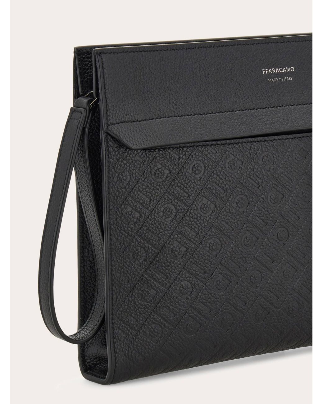 Ferragamo Black Monogram Pouch for men
