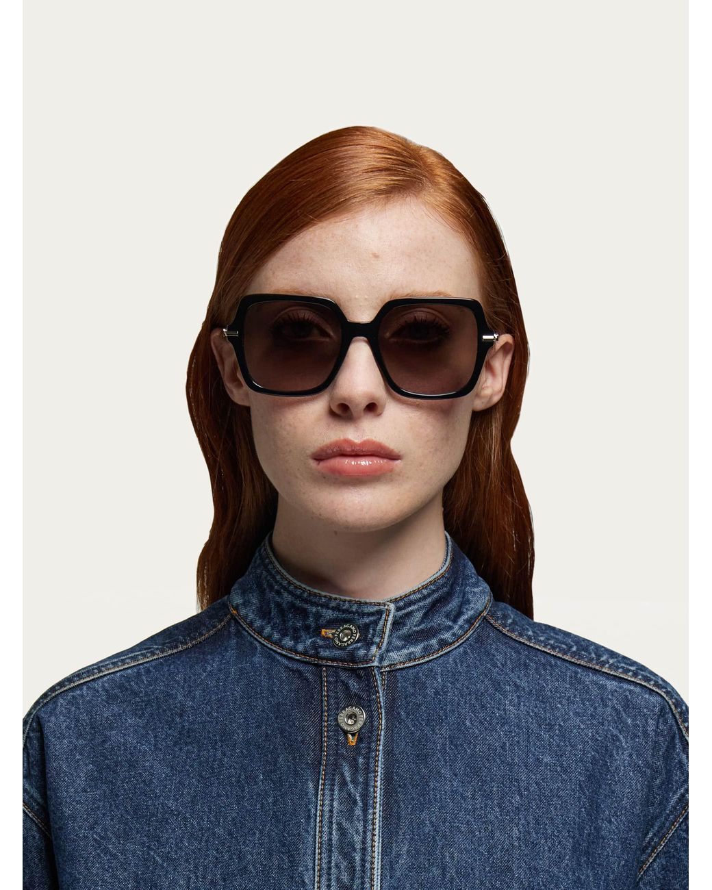 Ferragamo Multicolor Square Frame Sunglasses