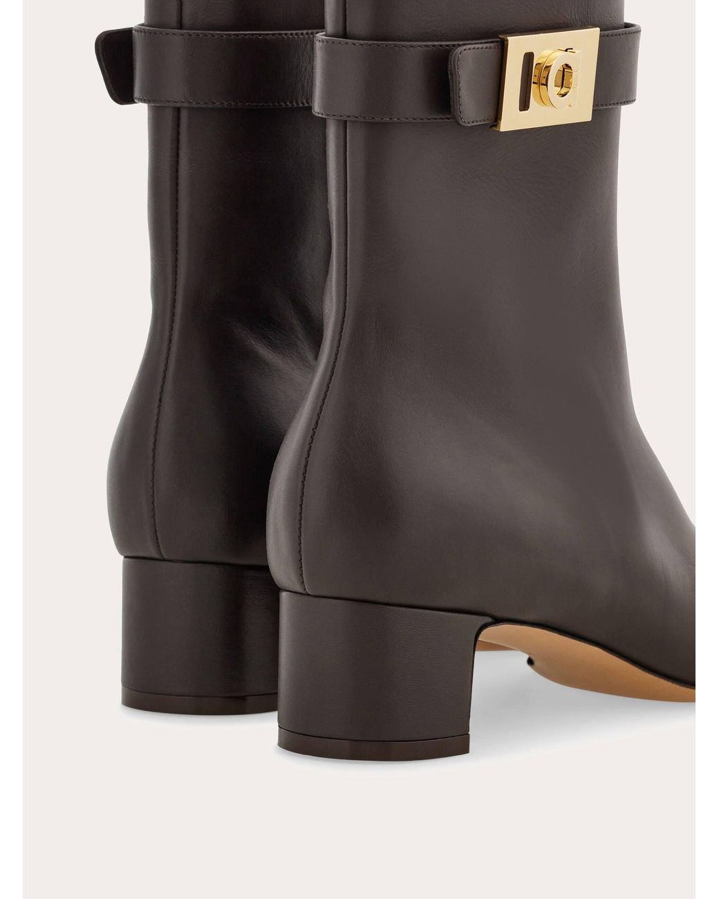 Ferragamo Black Hug Buckle Ankle Boot