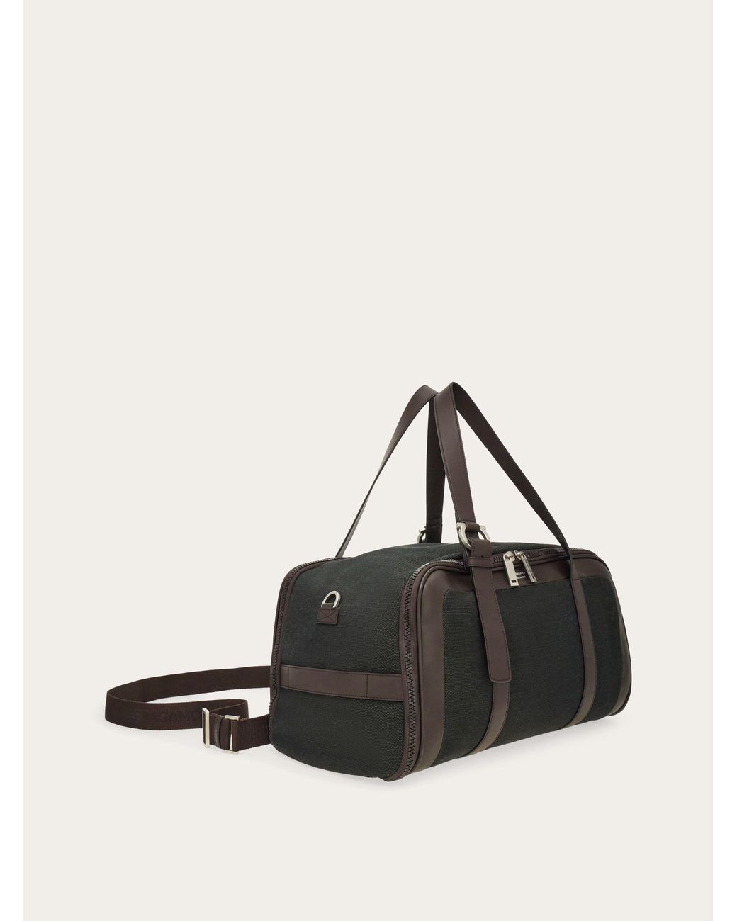 Ferragamo Black Foldable Weekend Bag for men