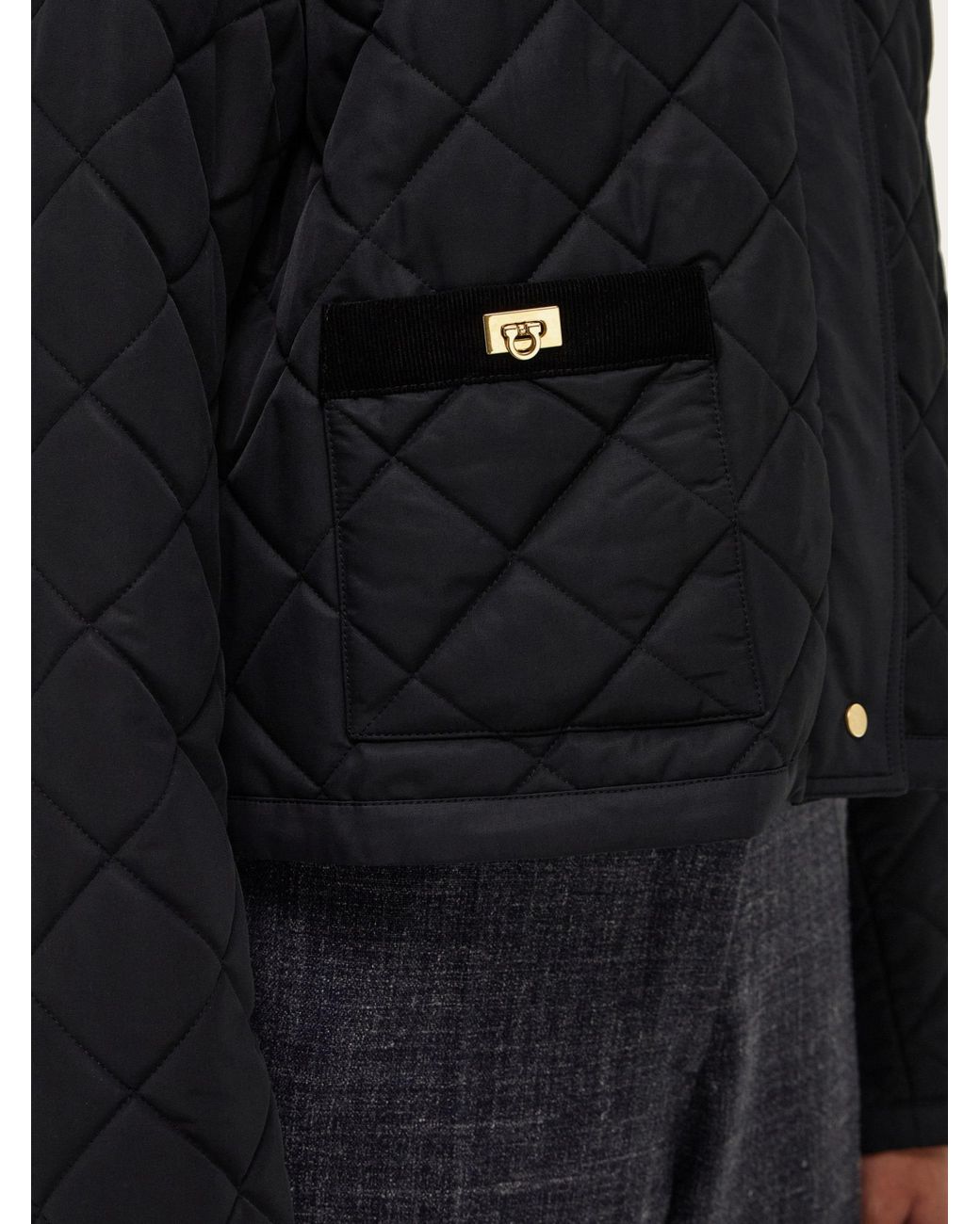 Ferragamo Blue Padded Blouson