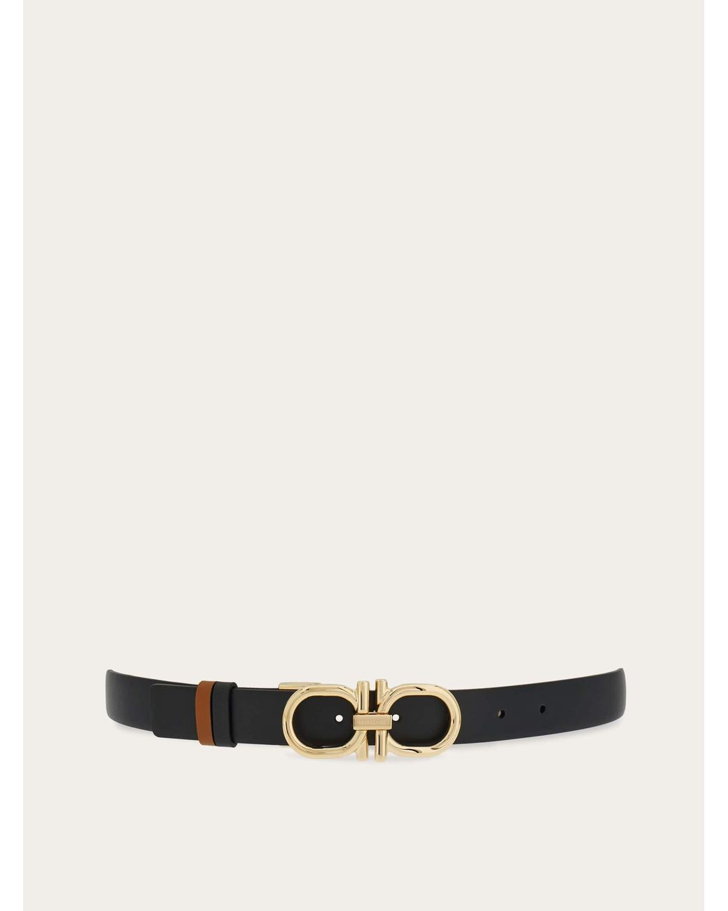 Ferragamo White Reversible And Adjustable Gancini Belt
