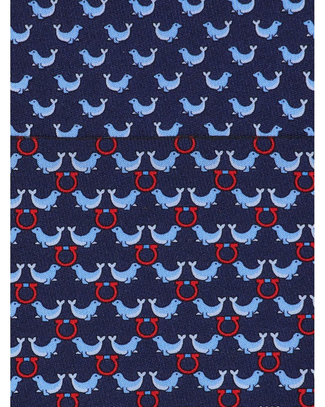 Uomo Cravatta di Ferragamo in Blue da Uomo