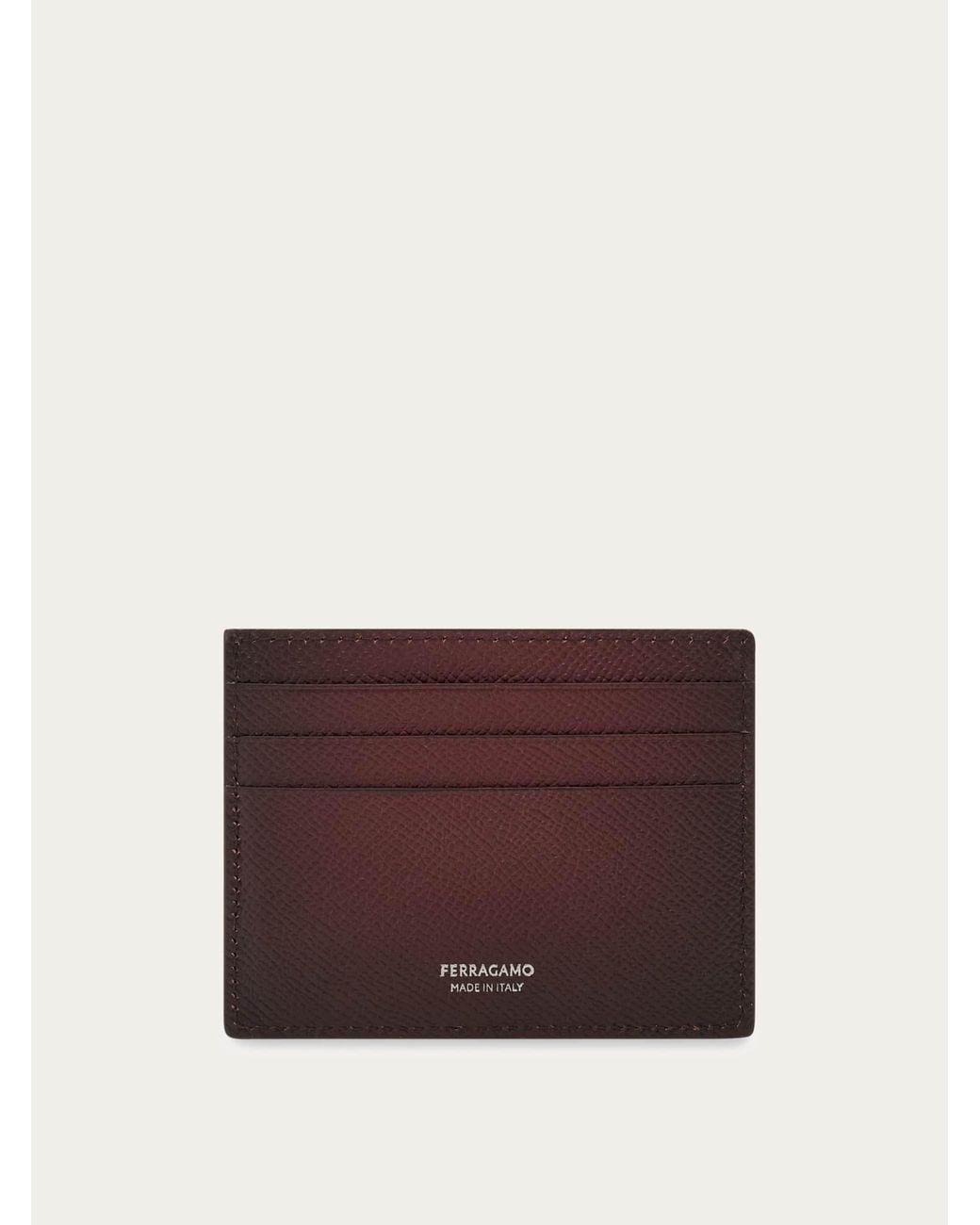 Ferragamo Purple Gancini Credit Card Holder for men