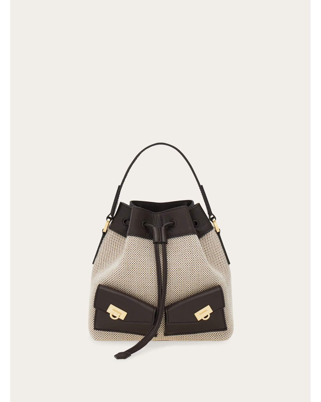 Ferragamo Natural Multipocket Bucket Bag