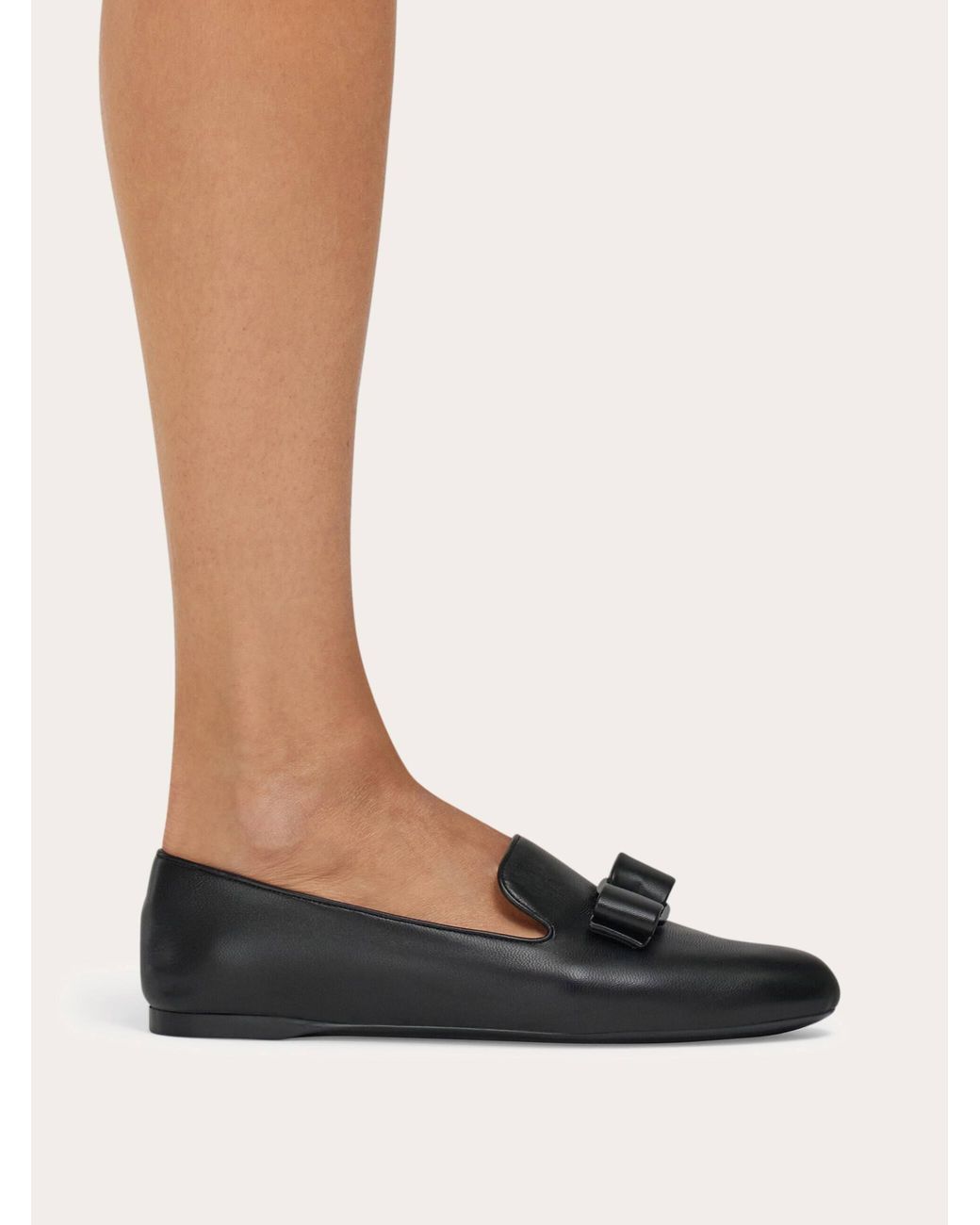 Ferragamo Black Vara Bow Loafer
