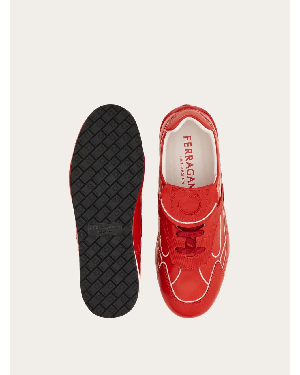 Ferragamo Red Low-Top Sneaker for men