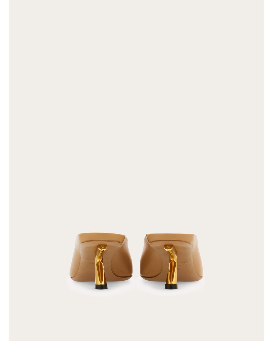 Ferragamo Natural S-Shaped Heel Mule