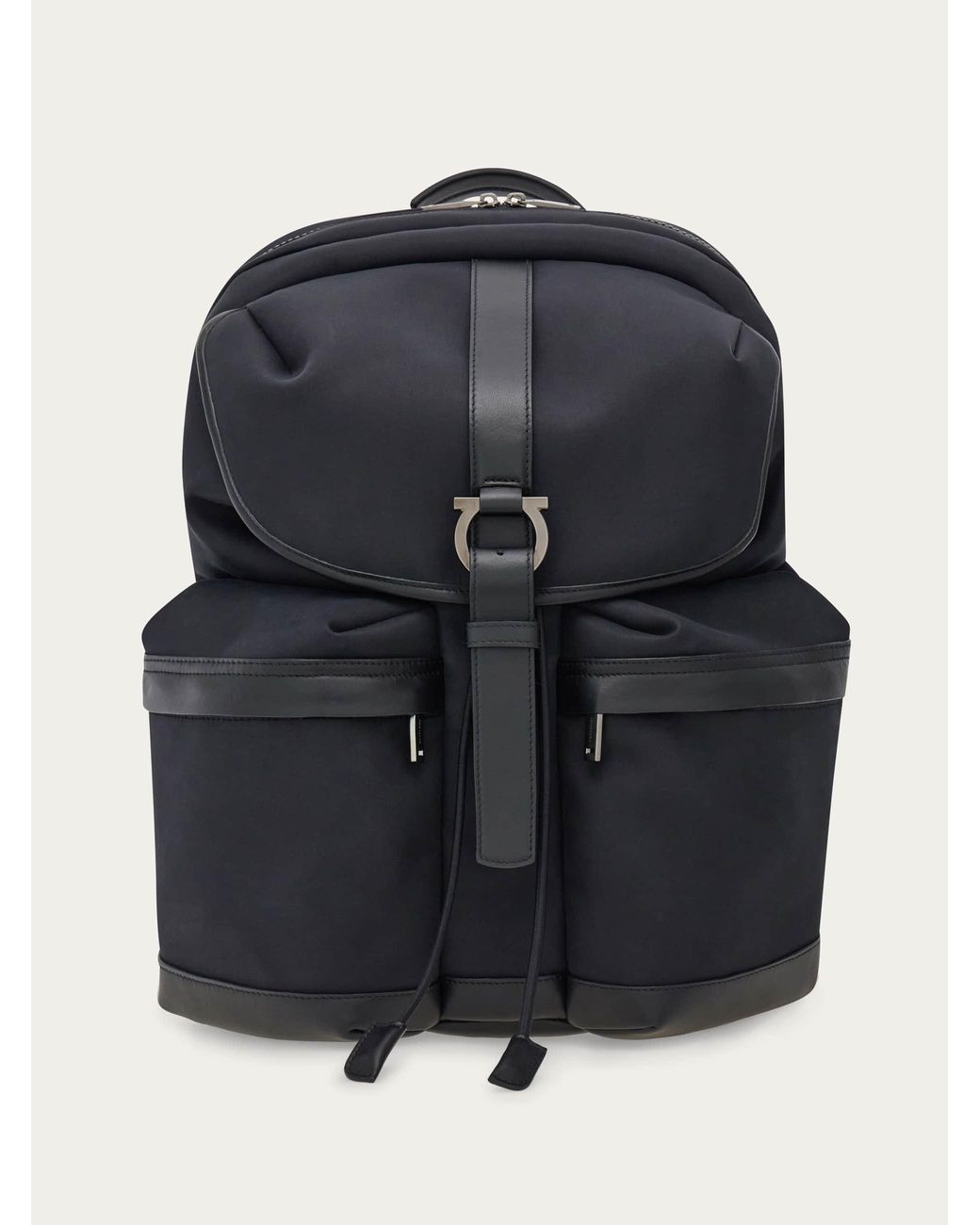 Ferragamo Blue Canvas Backpack for men