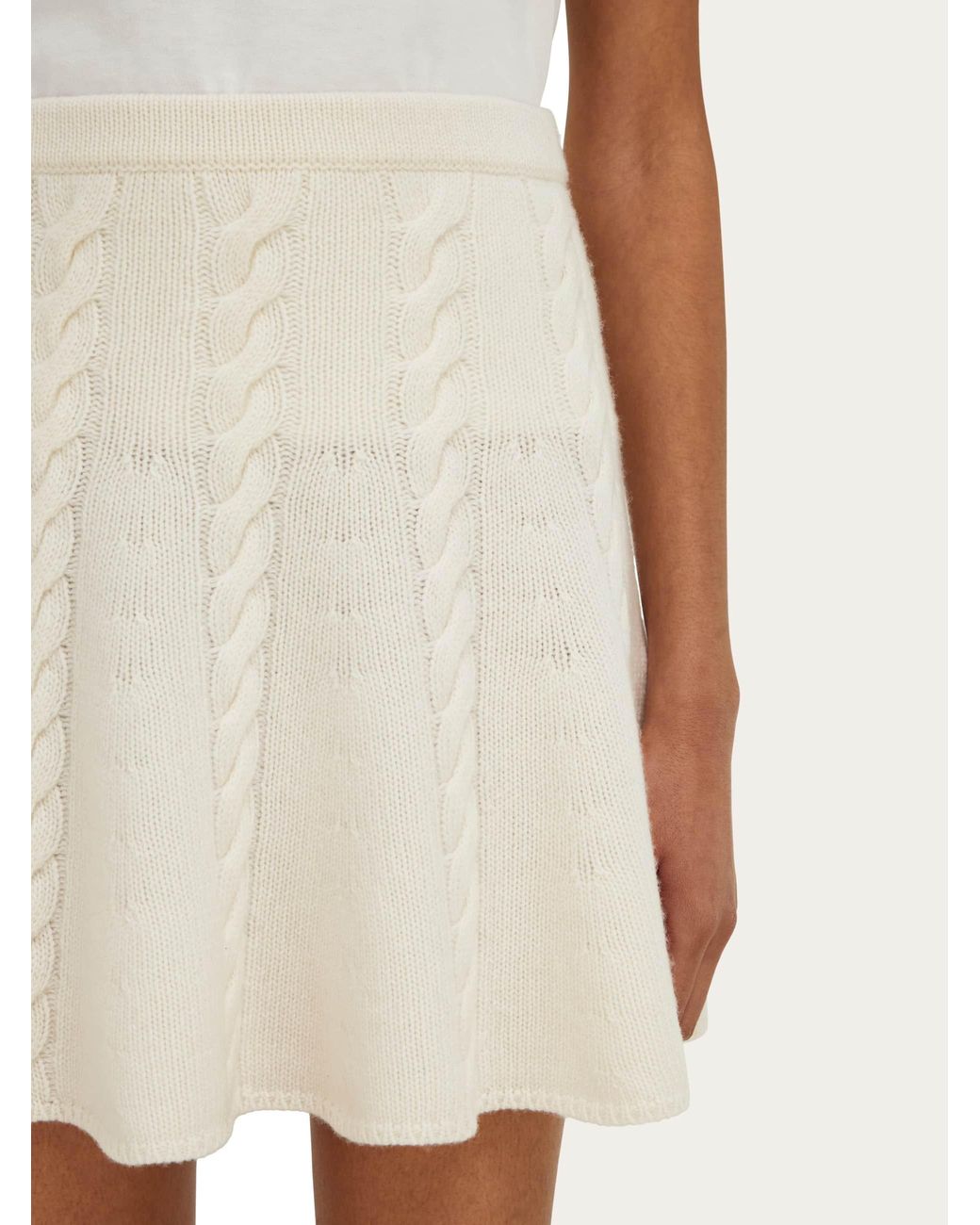 Ferragamo Natural Knitted Skirt