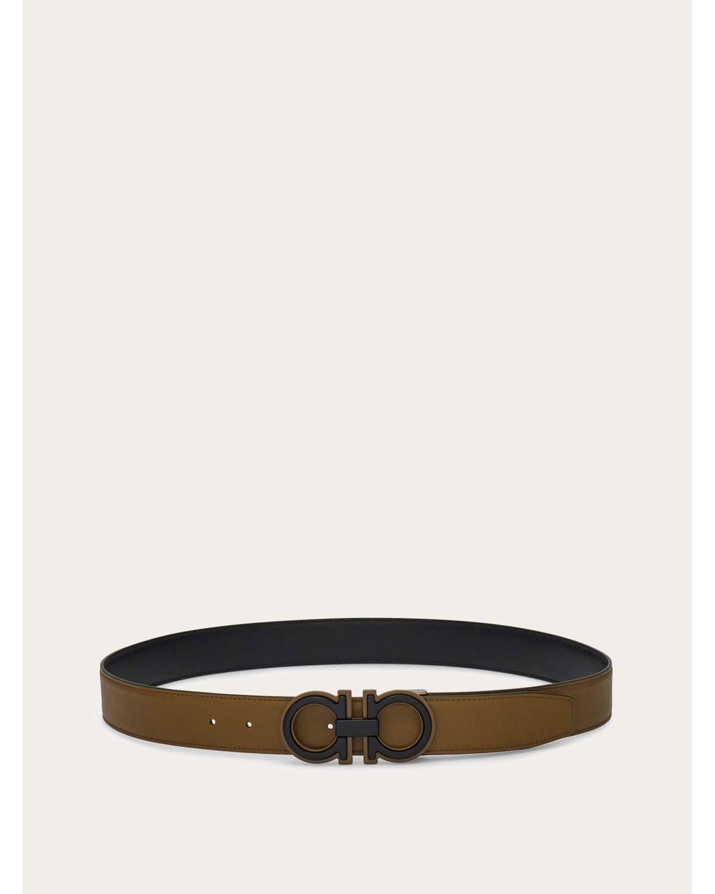 Ferragamo Black Reversible And Adjustable Gancini Belt for men