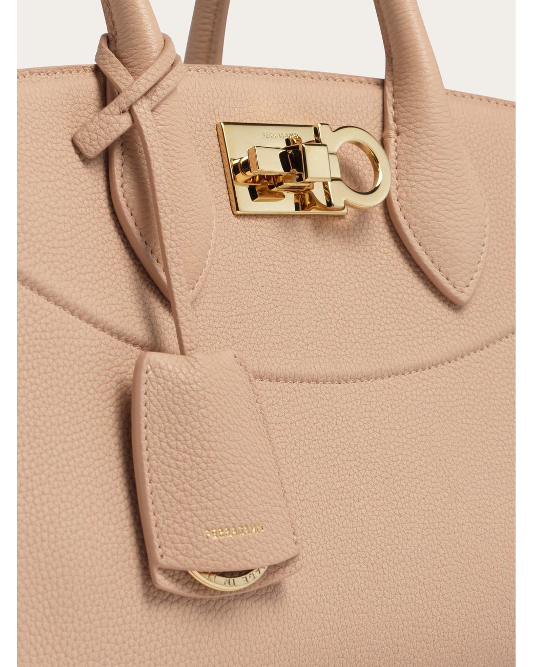 Ferragamo Natural New Studio Soft Bag (M)