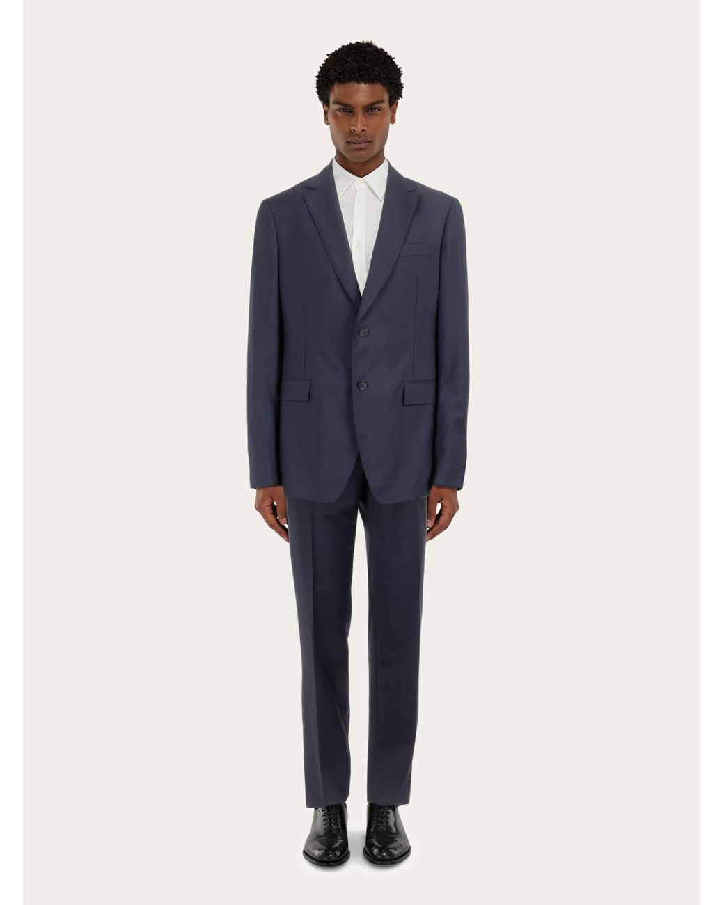 Ferragamo Blue Plain Suit for men