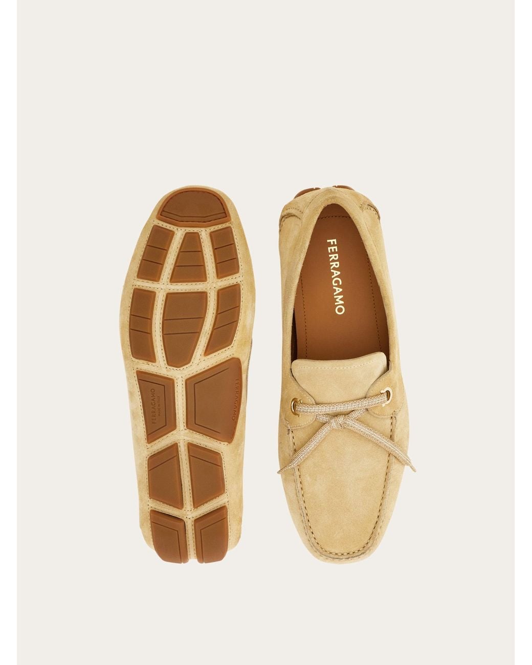 Ferragamo Natural Laced Driver for men