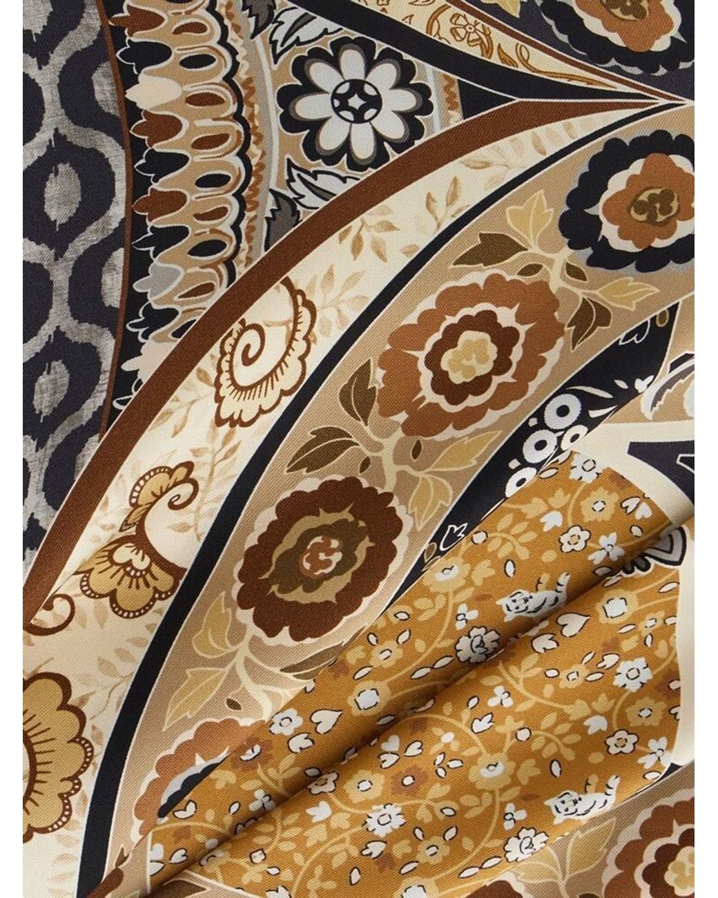 Ferragamo Natural Monile Print Silk Scarf