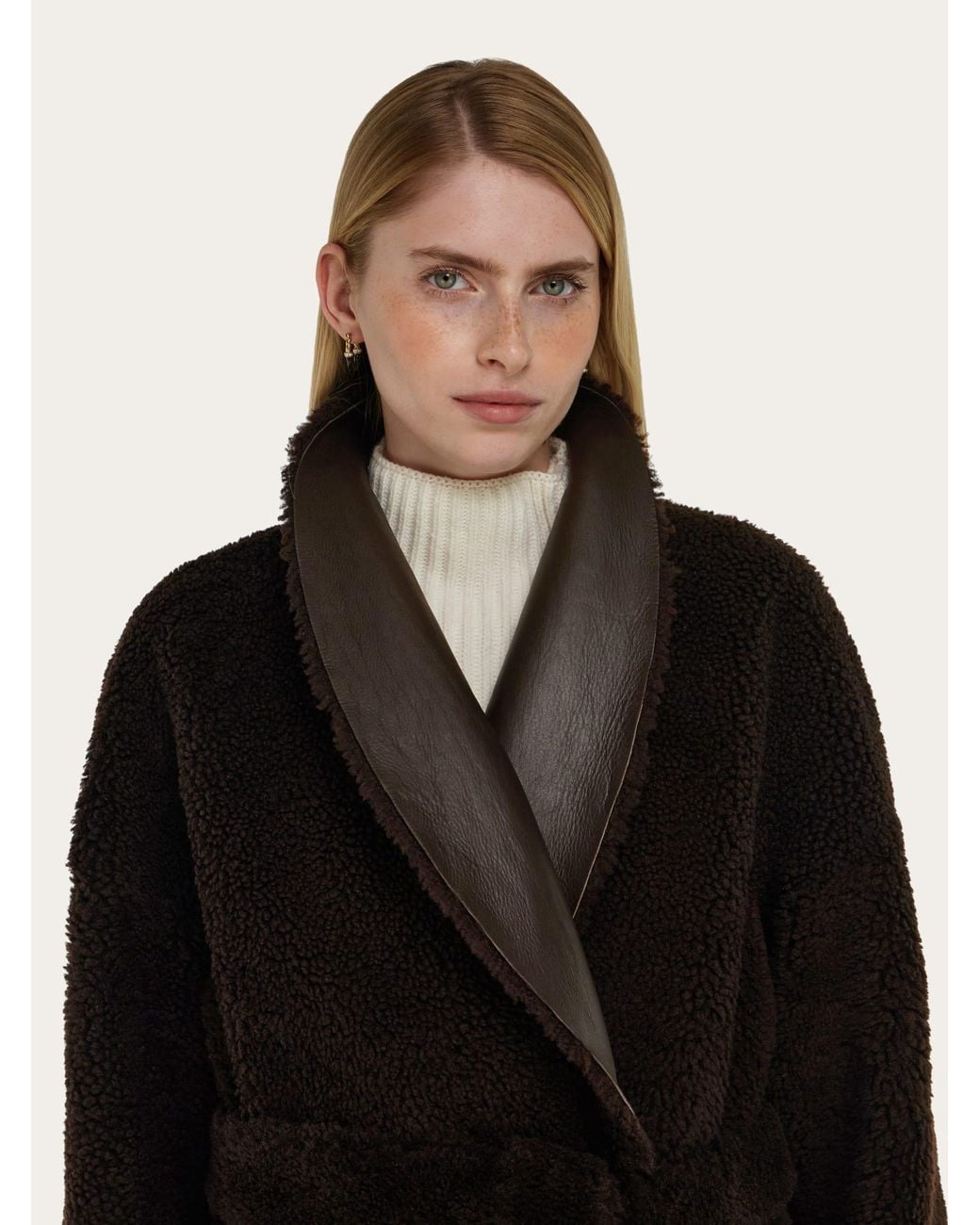 Ferragamo Black Reversible Shearling Jacket