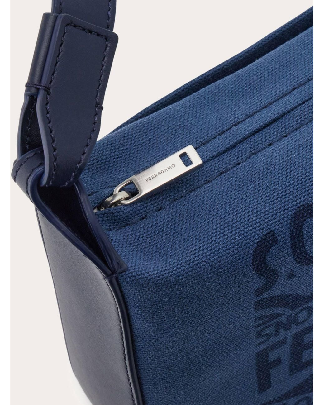 Ferragamo Blue Shoulder Bag With Logo for men