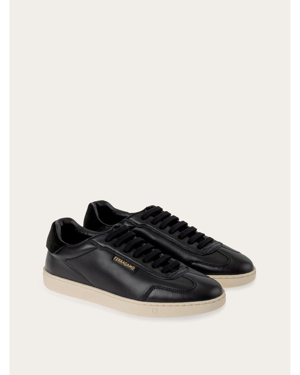 Ferragamo Black Low-Top Sneaker
