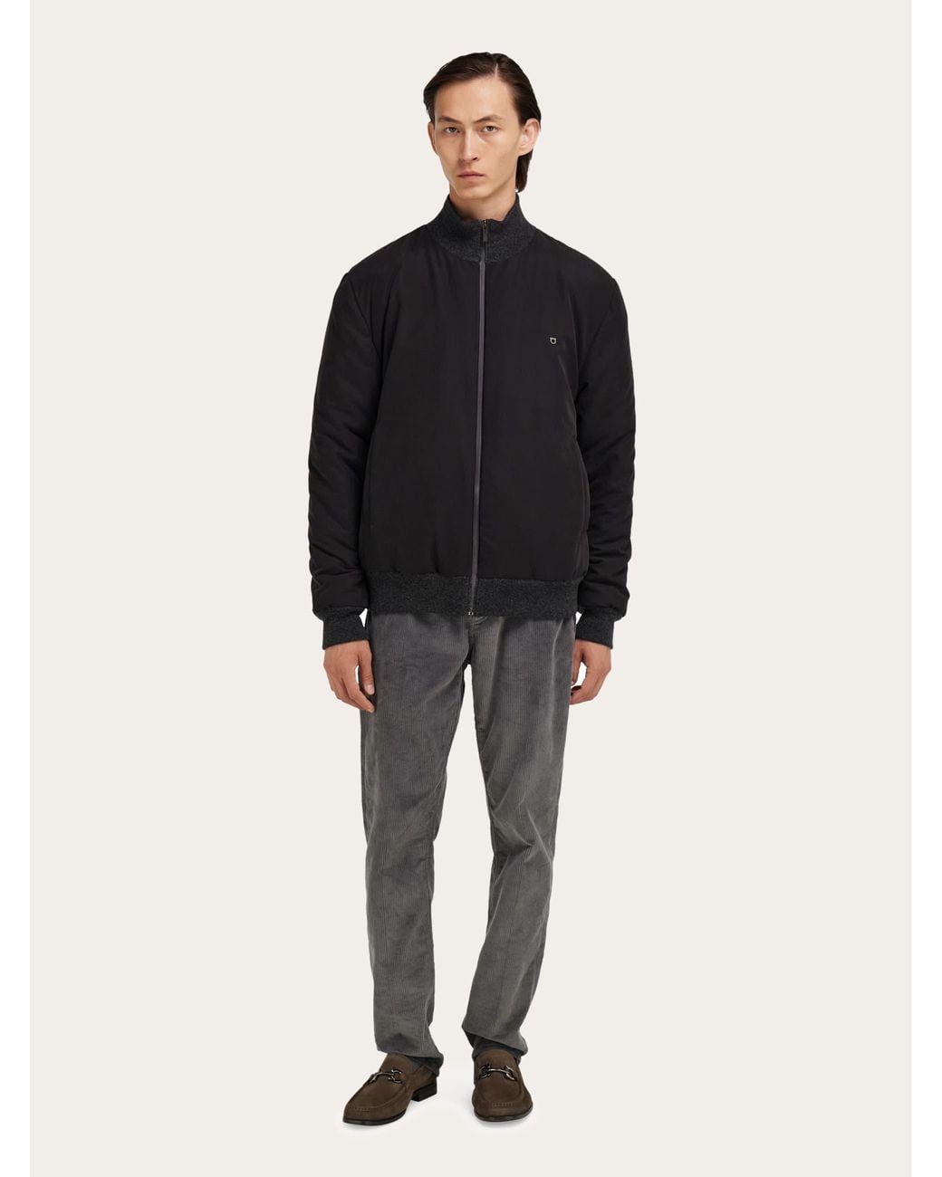 Ferragamo Black Reversible Blouson for men