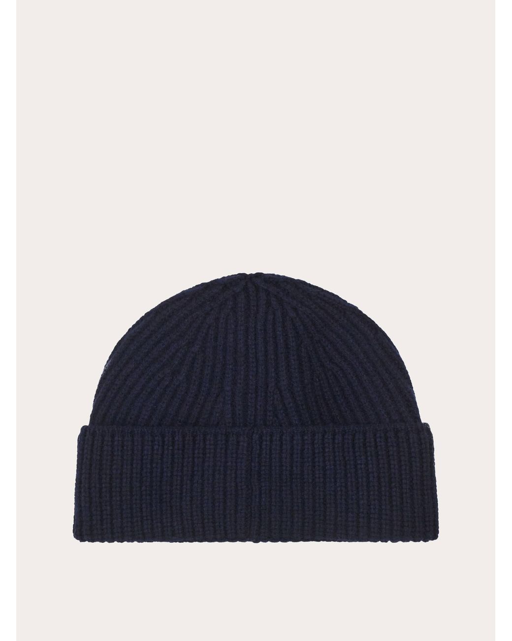 Ferragamo Blue Knitted Beanie for men