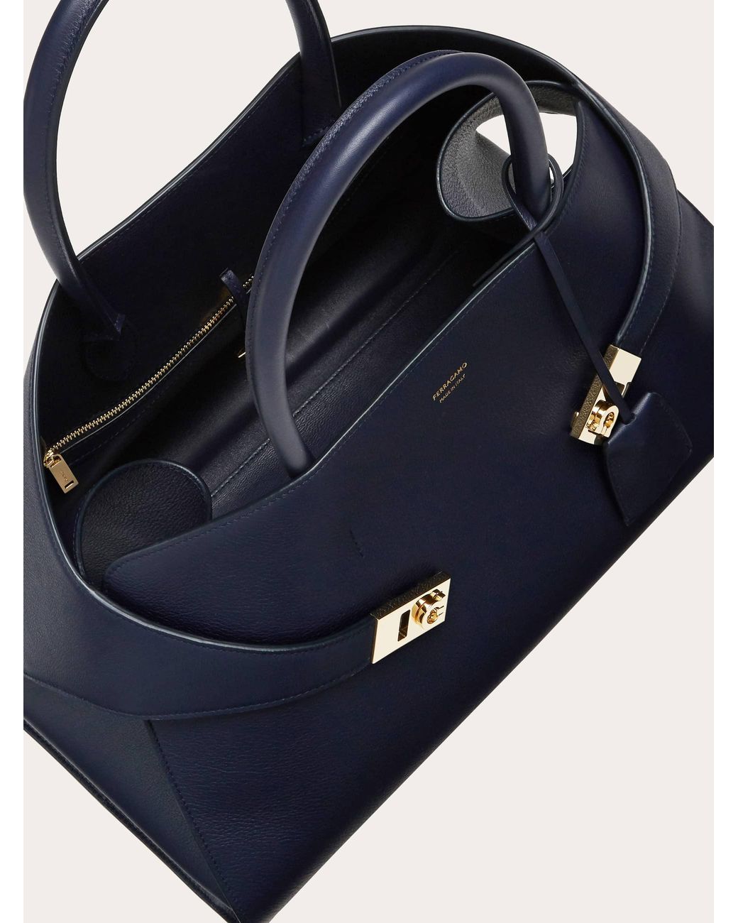 Ferragamo Blue Hug Handbag (L)