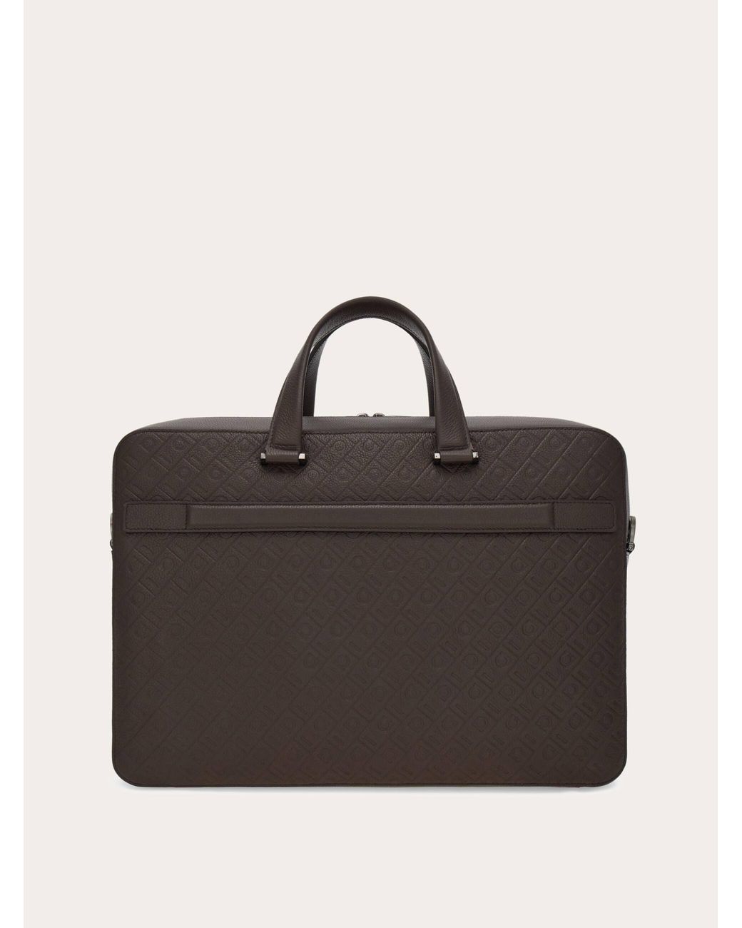 Ferragamo Black Monogram Briefcase for men