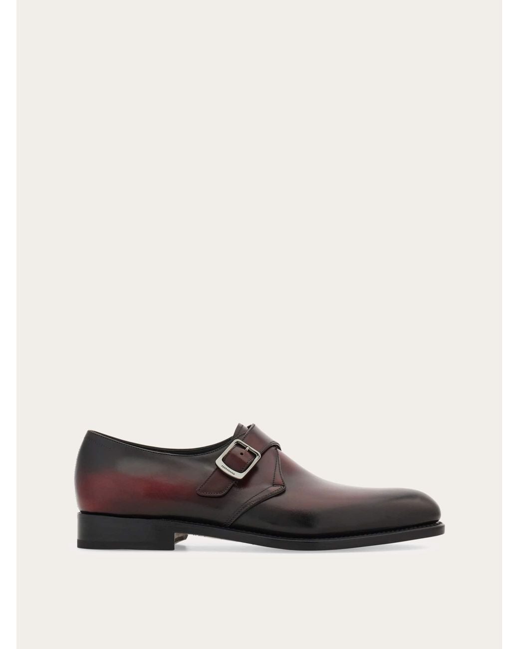 Ferragamo White Tramezza Single Monkstrap .5 for men