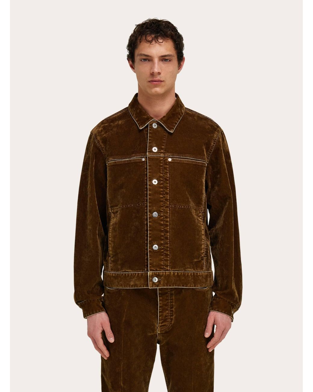 Ferragamo Brown Utility Blouson for men
