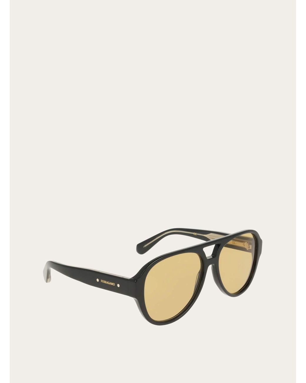 Ferragamo Natural Aviator Frame Sunglasses