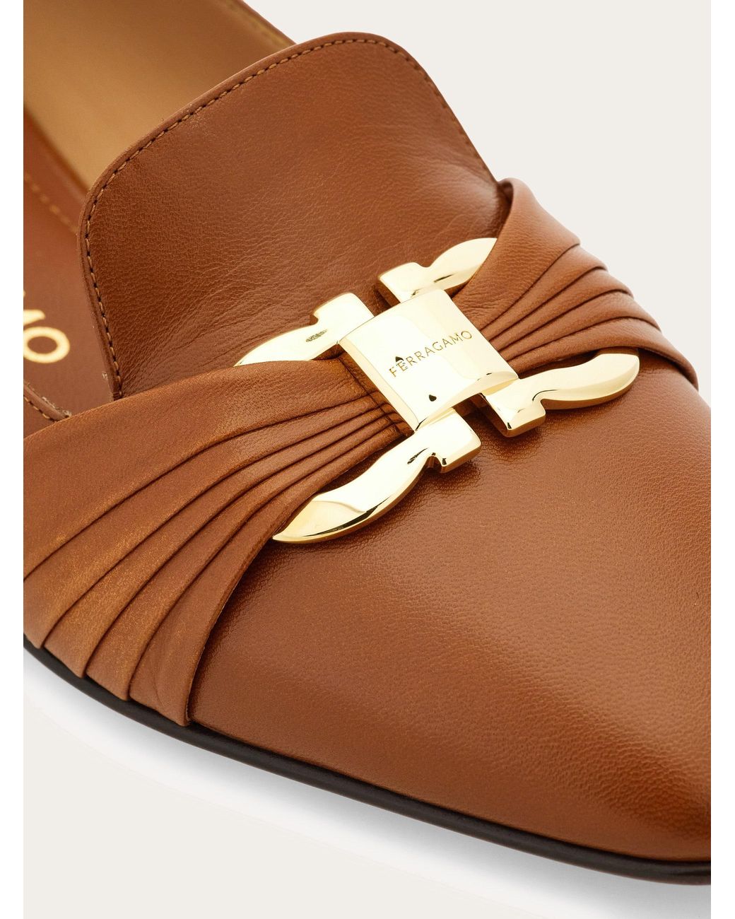 Ferragamo Brown Gancini Ornament Loafer
