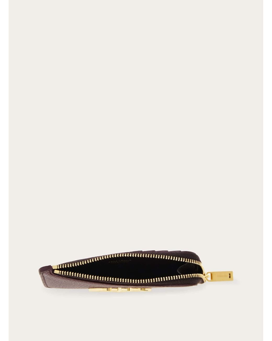 Ferragamo Purple Double Gancini Credit Card Holder