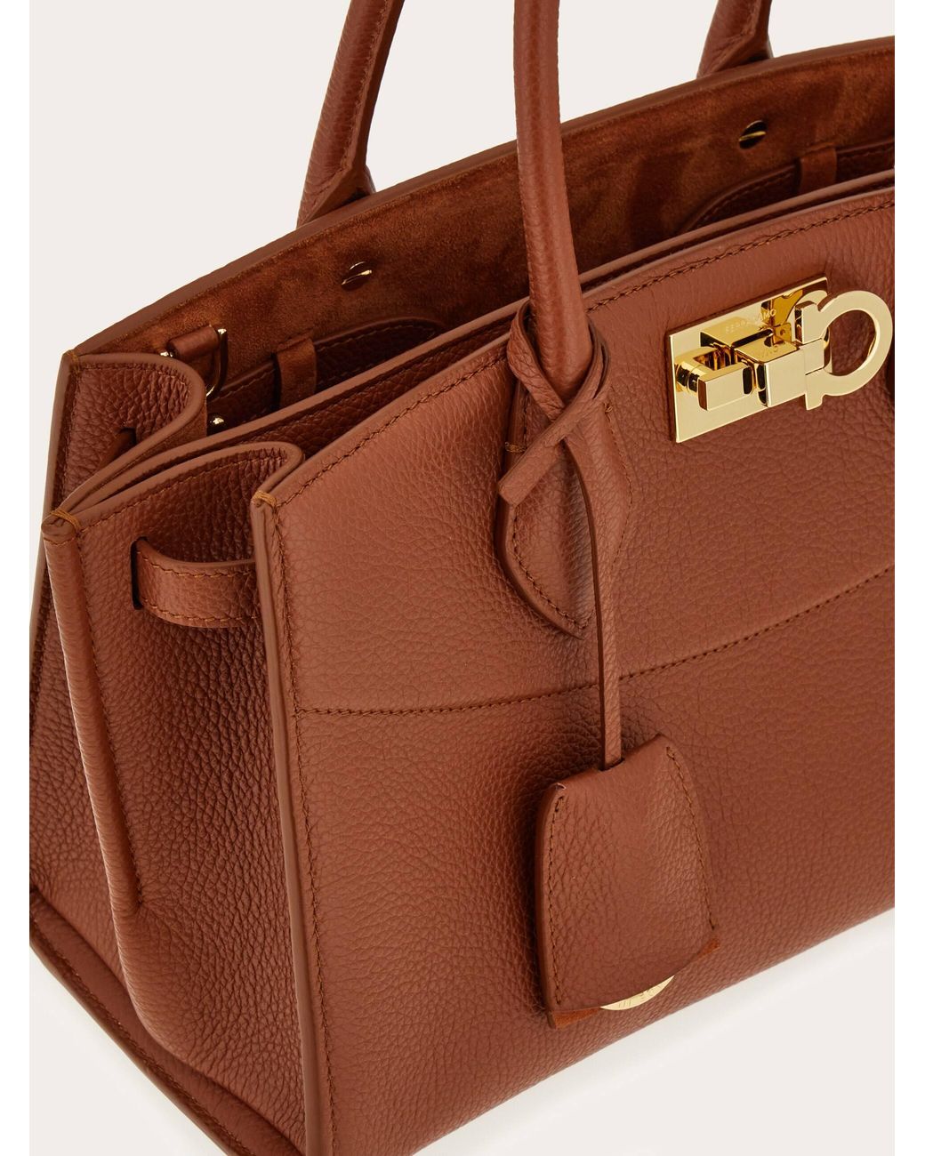 Ferragamo Brown New Studio Soft Bag (M)