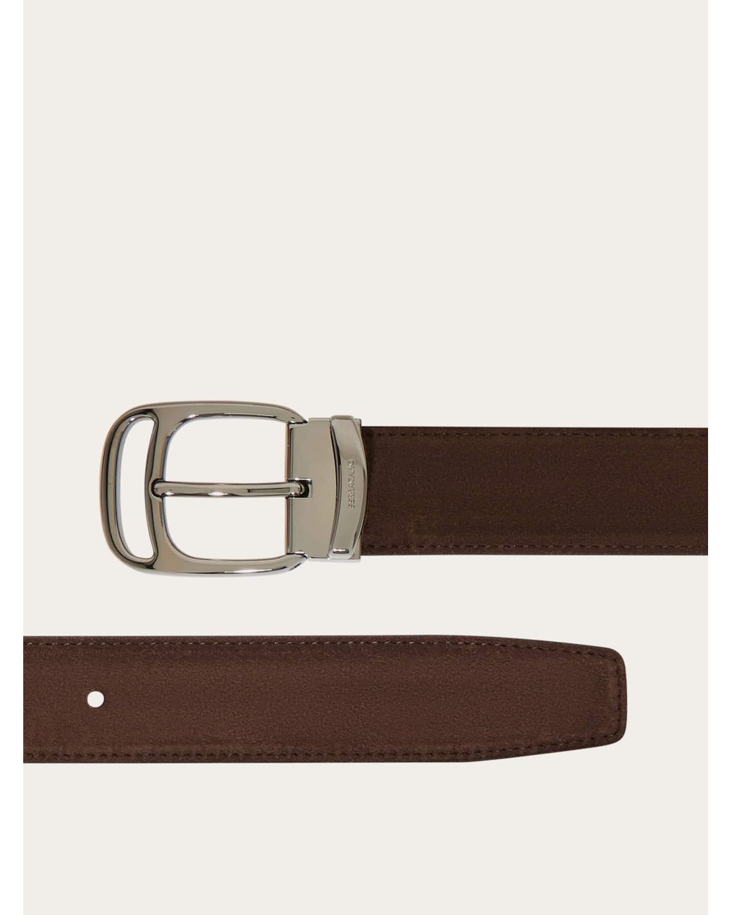 Ferragamo Brown Adjustable Belt for men