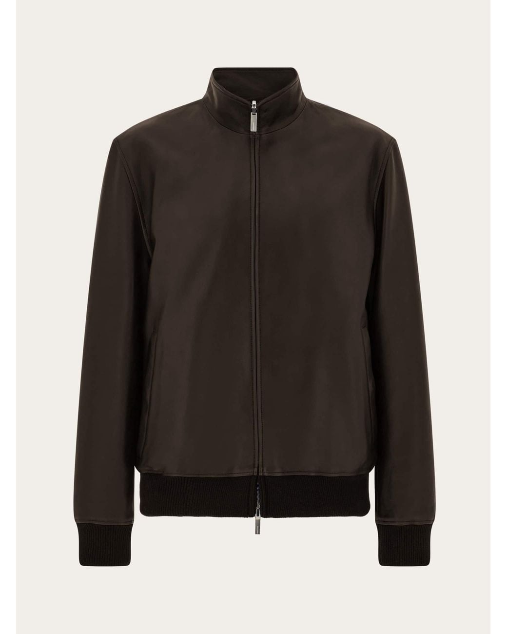 Ferragamo Black Nappa Leather Blouson for men