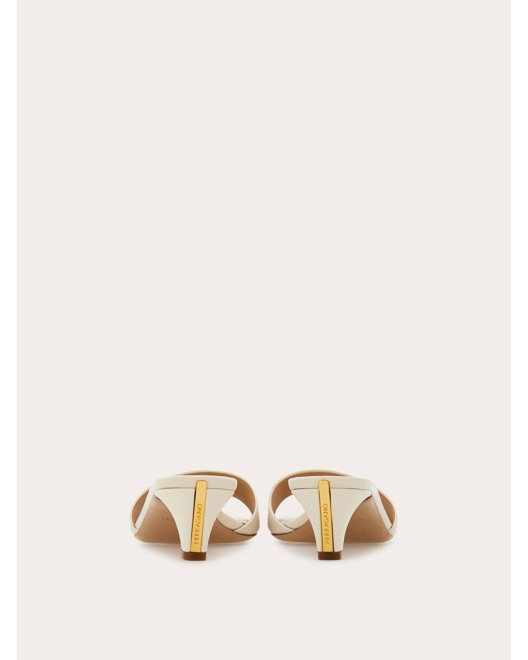 Ferragamo Natural Low Heeled Slide