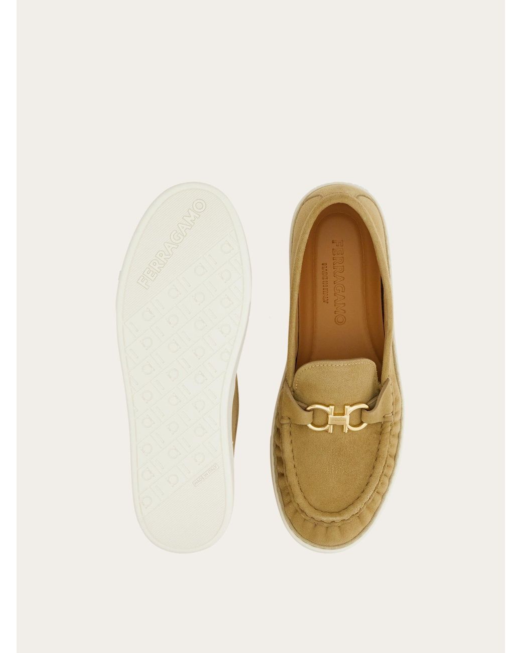 Ferragamo Natural Gancini Ornament Loafer .5