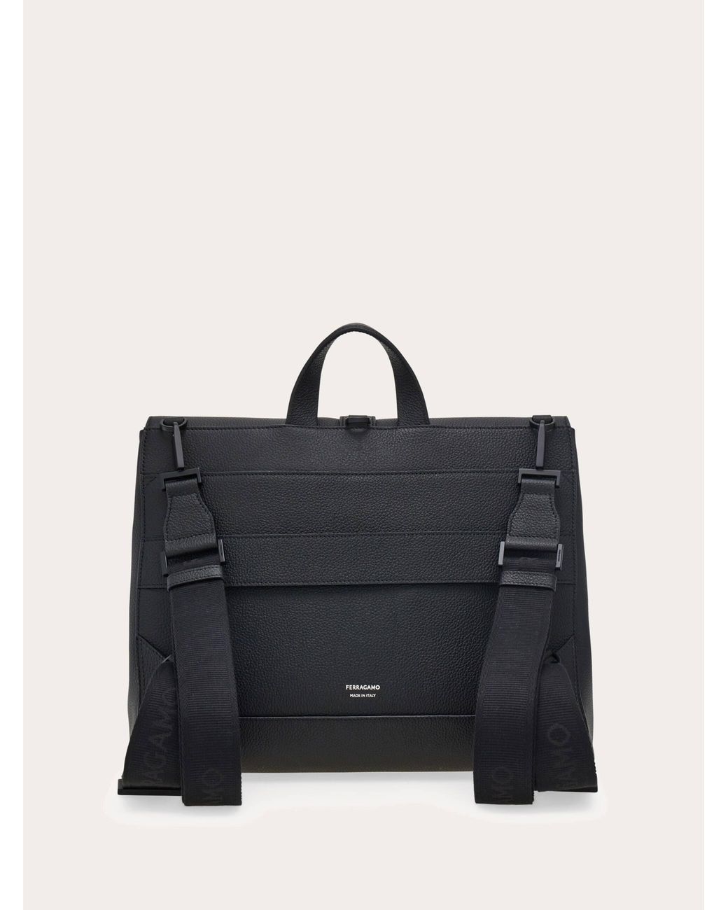 Ferragamo Black Hug Buckle 3-In-1 Bag for men